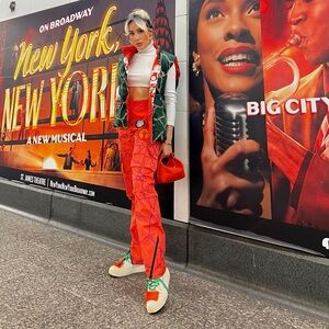 Billionaire’s Boys Club Red and Green Patterned Outfit